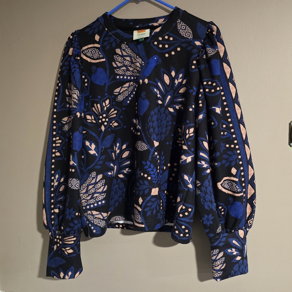 Farm Rio Macaws Sweatshirt top